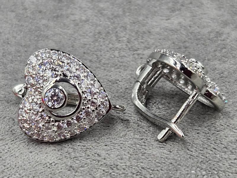 Швенза серце 14*14 мм колір сталь (гіпоалергений сплав)