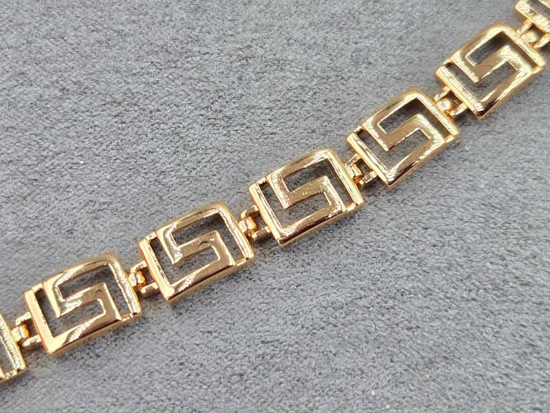 Браслет CM 8 мм довжина 20 см колір золото (мед. сплав)