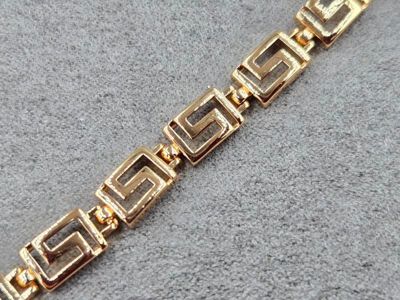 Браслет CM 6 мм довжина 20 см колір золото (мед. сплав)