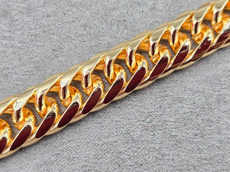 Браслет CM 12 мм довжина 23 см колір золото (мед. сплав)