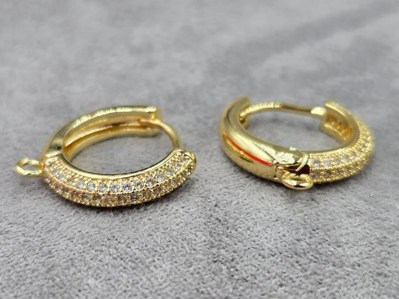 Швенза 3*16 мм колір лимонне золото (гіпоалергений сплав)