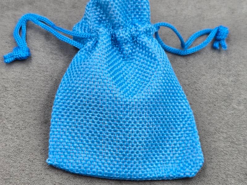 Мішечки мішковина 7*9 см 10 шт блакитні