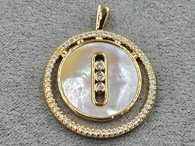 Підвіска 26 мм колір лимонне золото (гіпоалергений сплав)