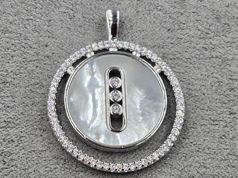 Підвіска 26 мм колір сталь (гіпоалергений сплав)