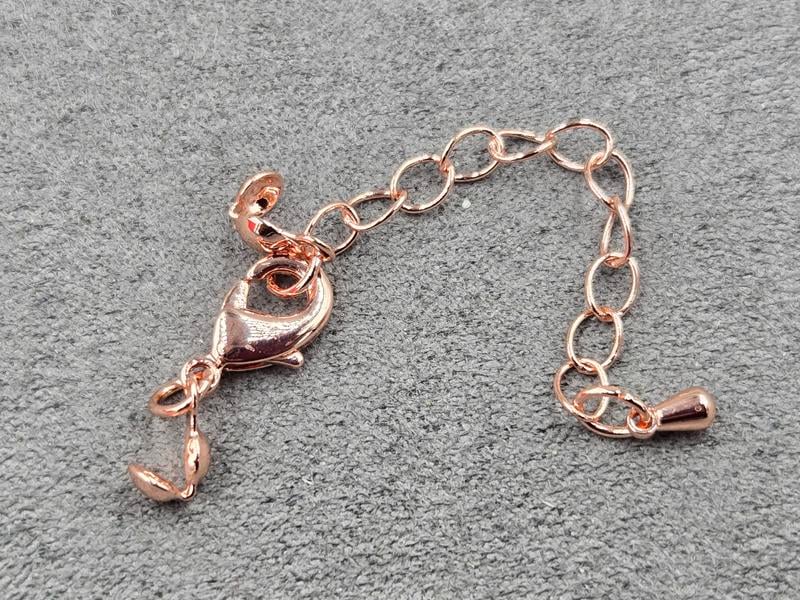 Замок 12 мм з колотами колір рожеве золото (гіпоалергенний сплав)