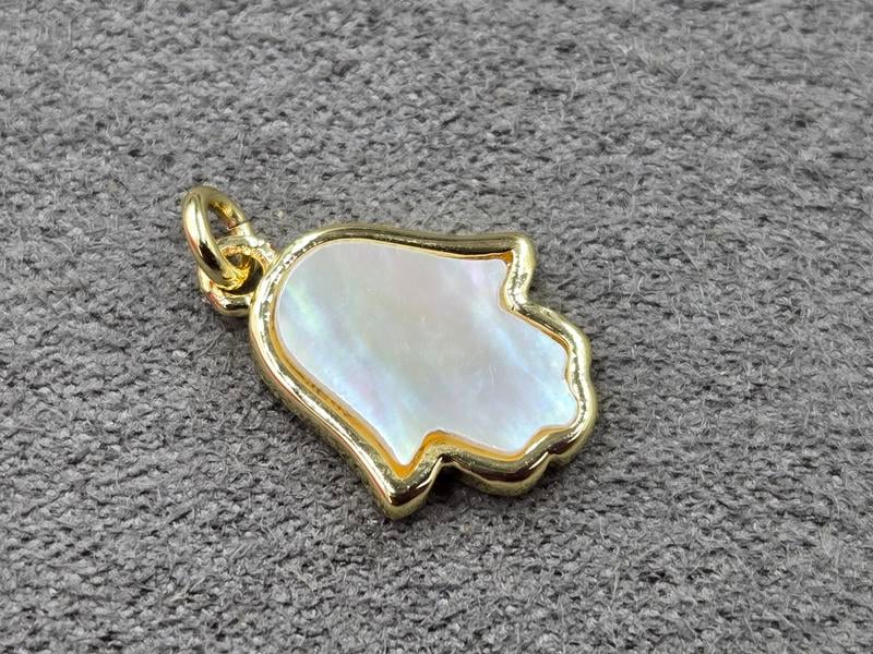 Підвіска рука 12*16 мм колір лимонне золото (гіпоалергений сплав)