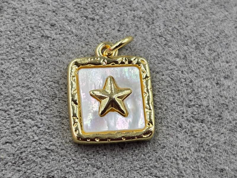 Підвіска 12*15 мм колір лимонне золото (гіпоалергений сплав)