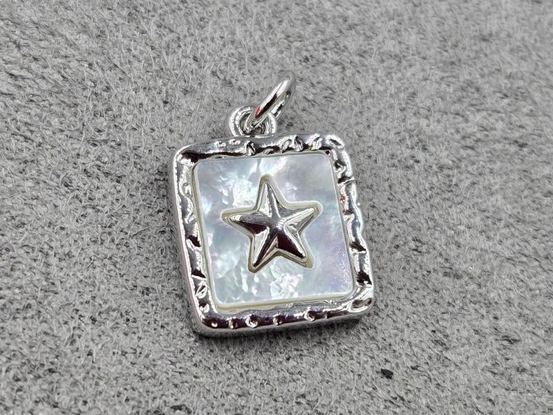 Підвіска 12*15 мм колір сталь (гіпоалергений сплав)