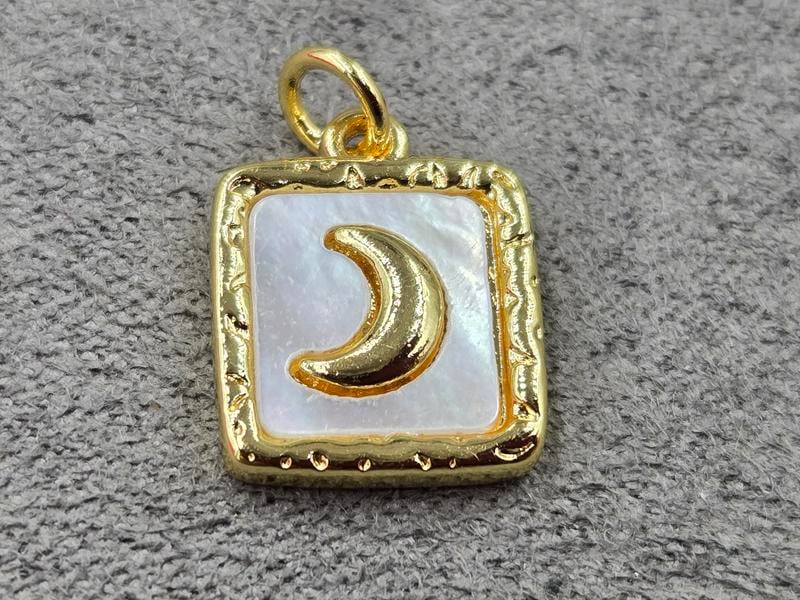 Підвіска 12*15 мм колір лимонне золото (гіпоалергений сплав)