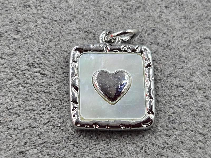 Підвіска 12*15 мм колір сталь (гіпоалергений сплав)