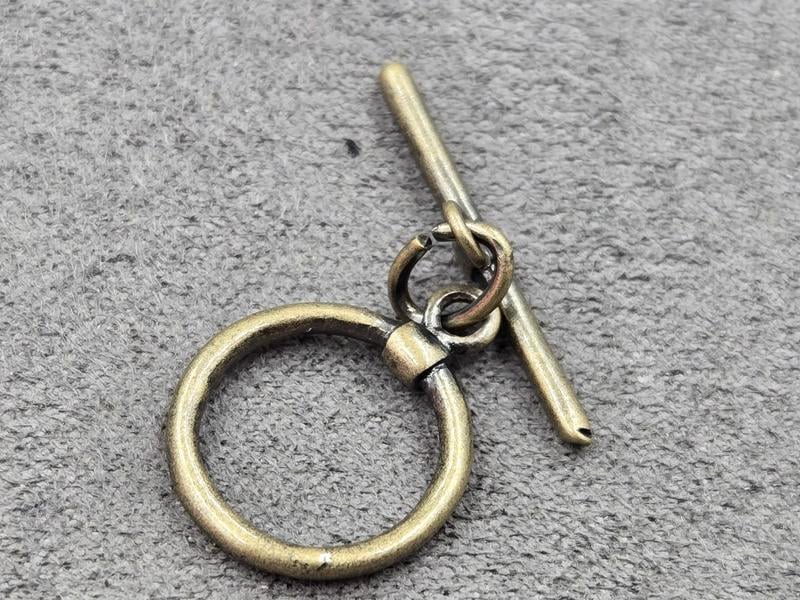 Замок тогл 15 мм колір бронза (гіпоалергений сплав)