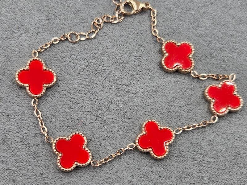 Браслет конюшина 13 мм довжина 17+3 см нержавіюча сталь