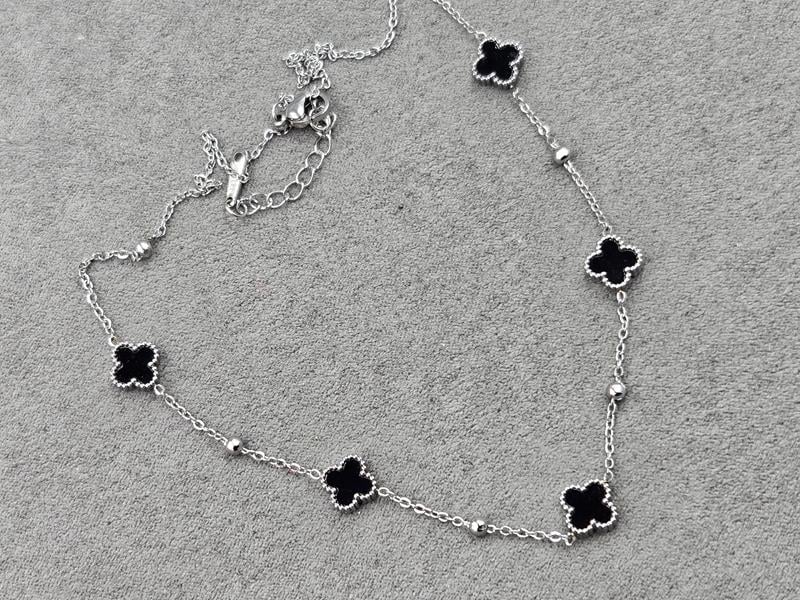 Кольє конюшина 9 мм довжина 42+4 см нержавіюча сталь