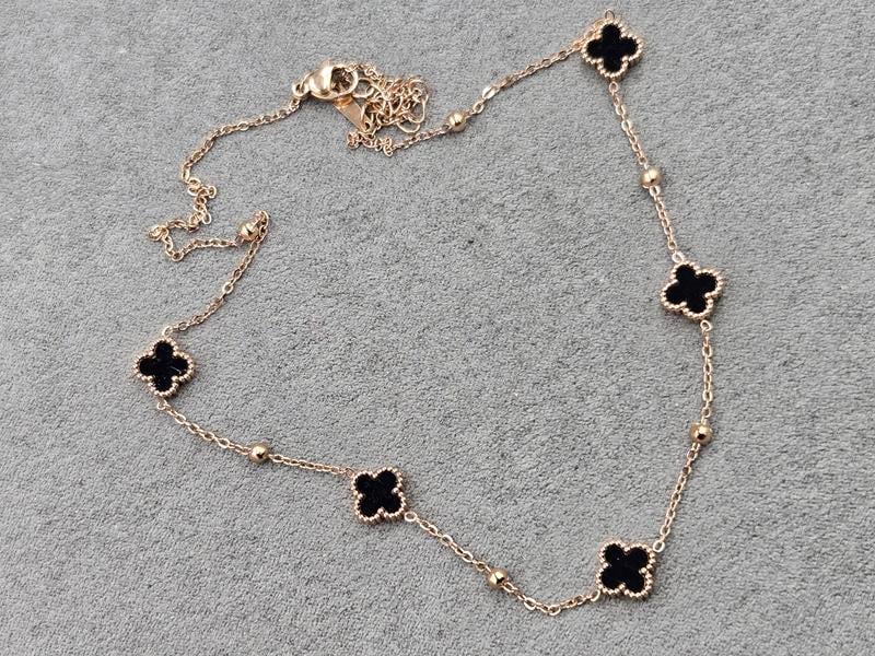 Кольє конюшина 9 мм довжина 42+4 см нержавіюча сталь