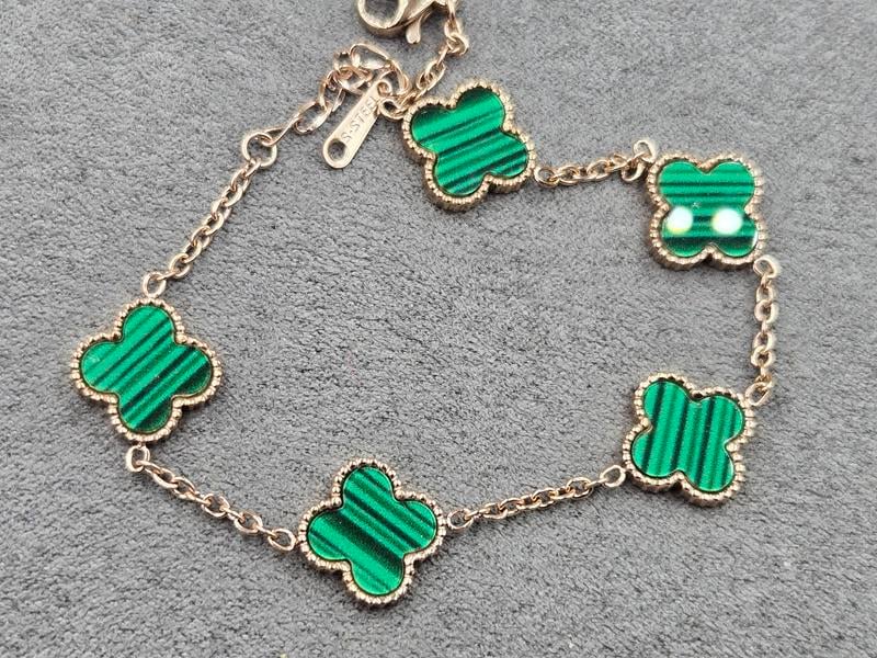 Браслет конюшина 13 мм довжина 17+3 см нержавіюча сталь