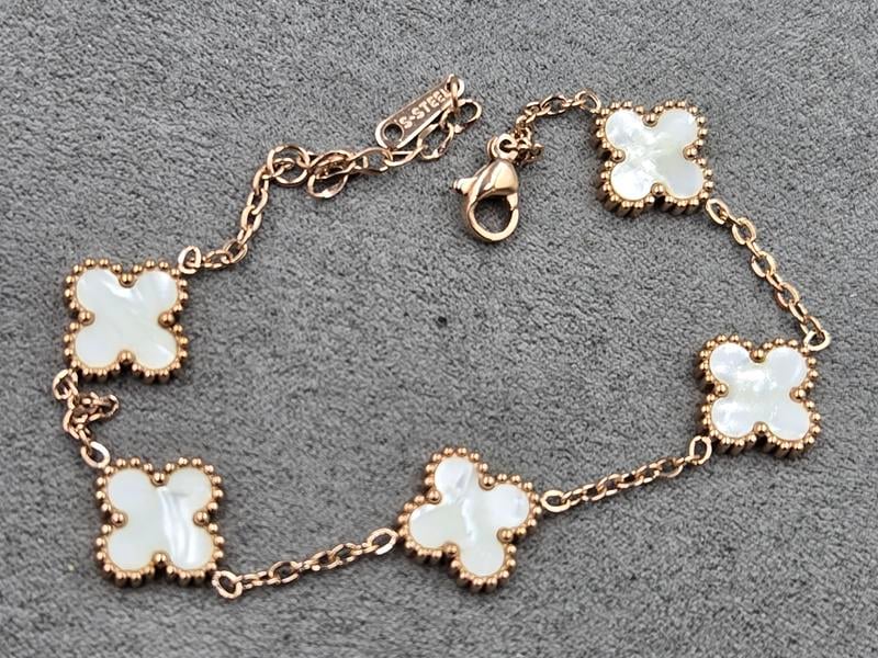 Браслет конюшина 13 мм довжина 17+3 см нержавіюча сталь