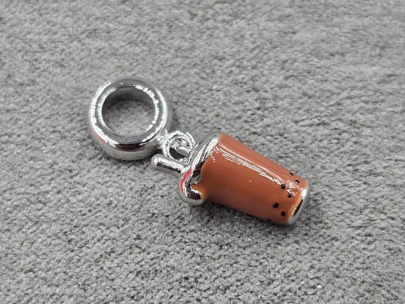 Підвіска коктейль 6*14 мм з бейлом 8*2,7 мм колір сталь (гіпоалергений сплав)