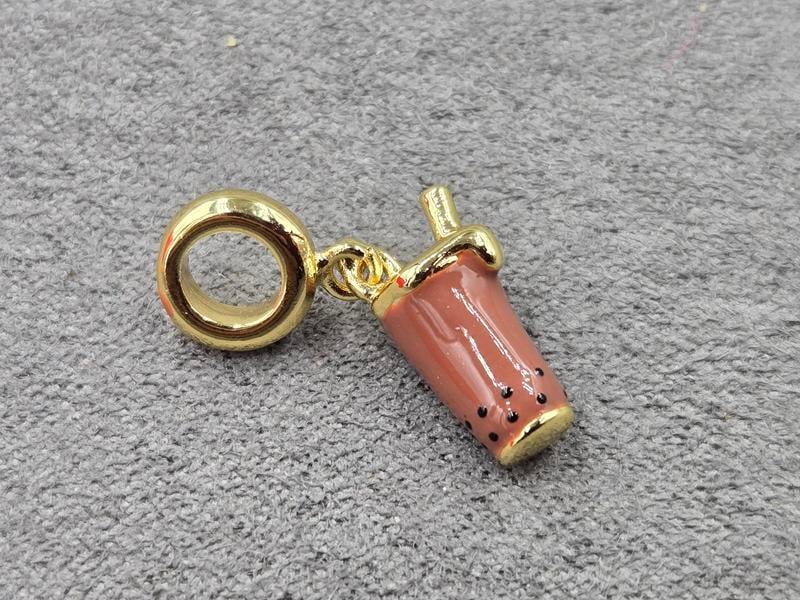 Підвіска коктейль 6*14 мм з бейлом 8*2,7 мм колір лимонное золото (гіпоалергений сплав)