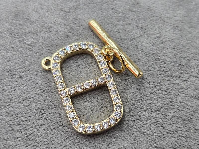 Замок тогл 11*20 мм колір лимонне золото (гіпоалергений сплав)