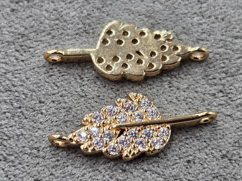 Конектор 7,5*19 мм колір золото (гіпоалергений сплав)