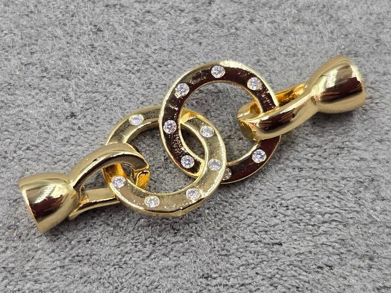 Замок 12*35 мм колір золото (гіпоалергений сплав)