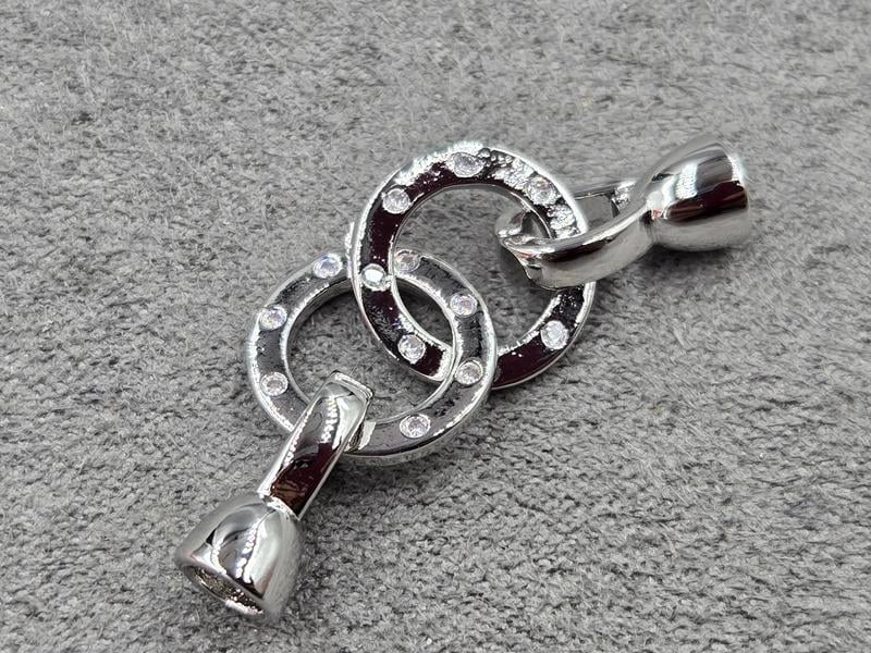 Замок 12*35 мм колір сталь (гіпоалергений сплав)