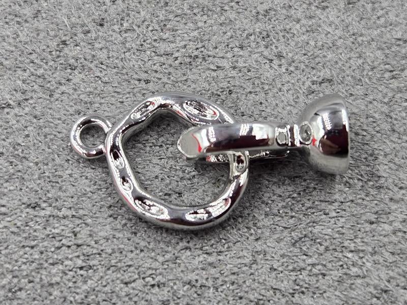 Замок 11*24 мм колір сталь (гіпоалергений сплав)