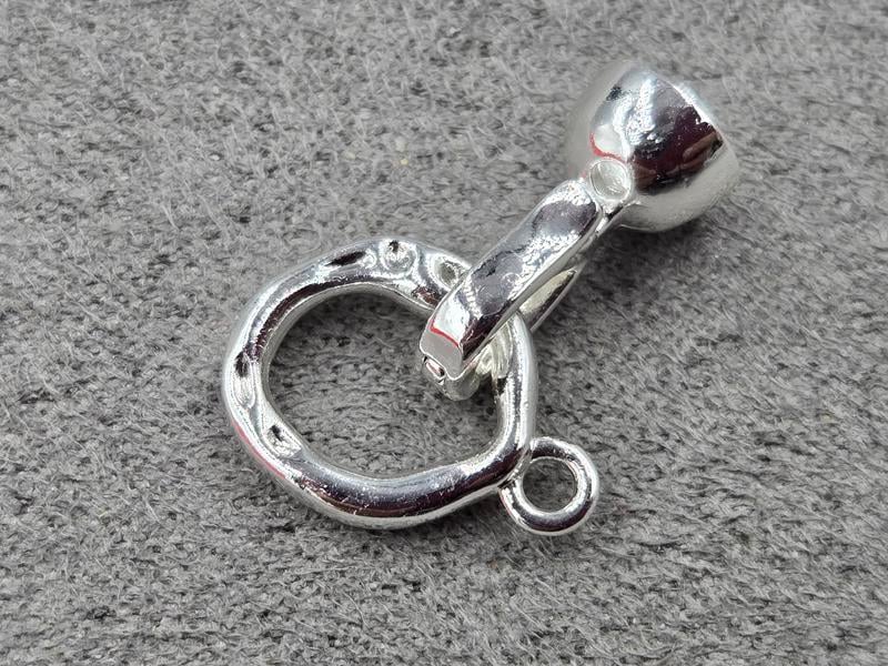 Замок 11*24 мм колір срібло (гіпоалергений сплав)