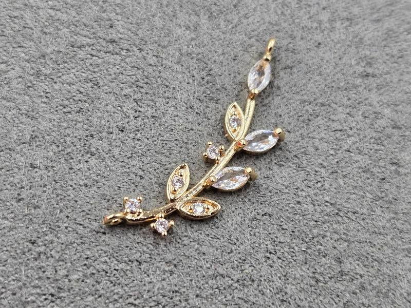 Конектор 8*31 мм колір золото (гіпоалергений сплав)