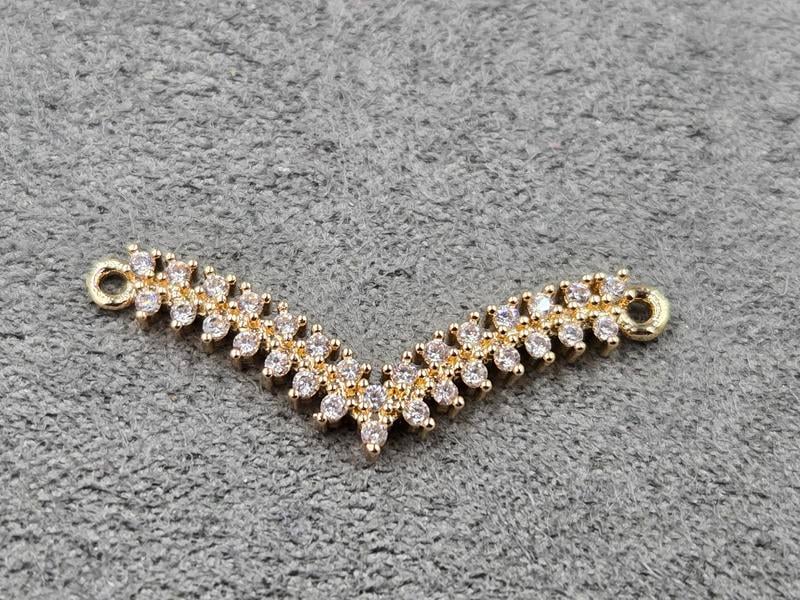 Конектор 4*28 мм колір золото (гіпоалергений сплав)