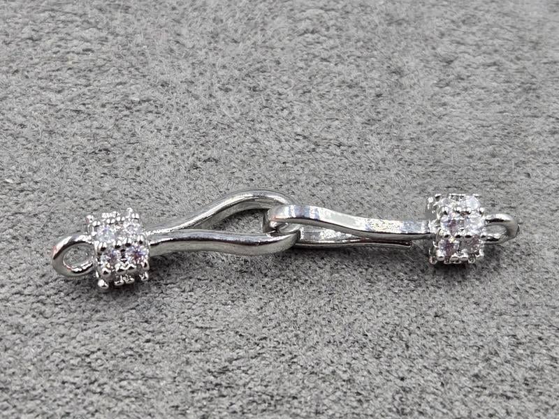 Замок 5*34 мм колір сталь (гіпоалергенний сплав)