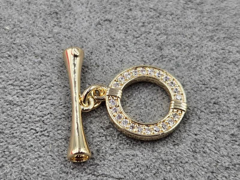 Замок тогл 12 мм колір золото (гіпоалергений сплав)