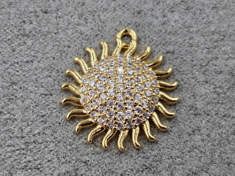 Підвіска 16 мм колір золото (гіпоалергений сплав)