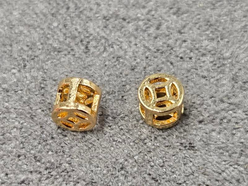 Бусина 4*3,5 мм колір золото (гіпоалергений сплав)