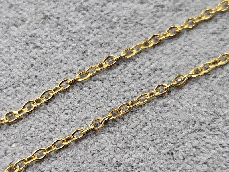 Ланцюг 1 мм 1 метр колір лимонне золото з нержавіючої сталі