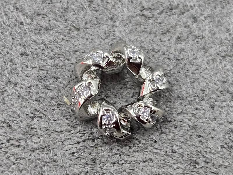 Рондель 10*3 мм колір сталь ( гіпоалергений сплав)