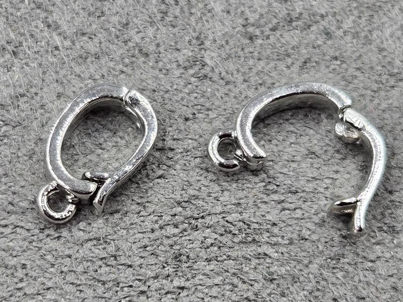 Бейл 6*10*2 мм колір сталь (гіпоалергений сплав)