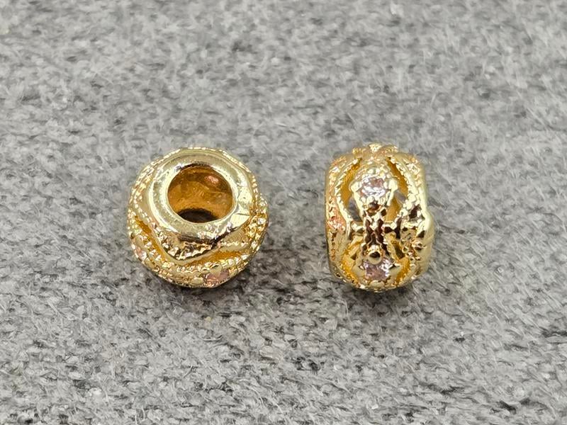 Бусина 5*4 мм колір золото (гіпоалергений сплав)