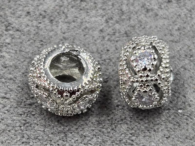 Бусина 10*6 мм колір сталь (гіпоалергений сплав)