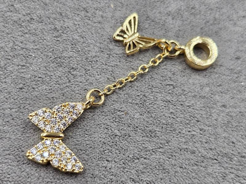 Бейл 7,5*2,5 мм з підвісками колір золото (гіпоалергений сплав)