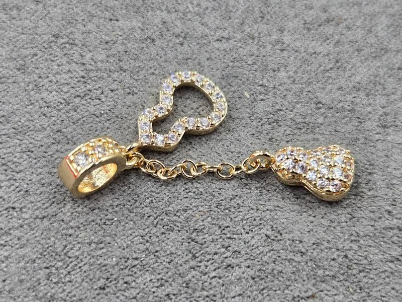 Бейл 7,5*3 мм з підвісками колір золото (гіпоалергений сплав)