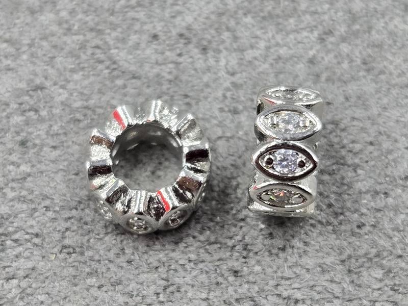 Рондель 8*4 мм колір сталь (гіпоалергений сплав)