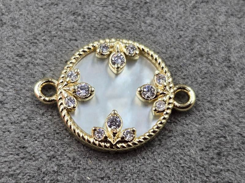 Конектор 15*20 мм колір лимонне золото (гіпоалергений сплав)