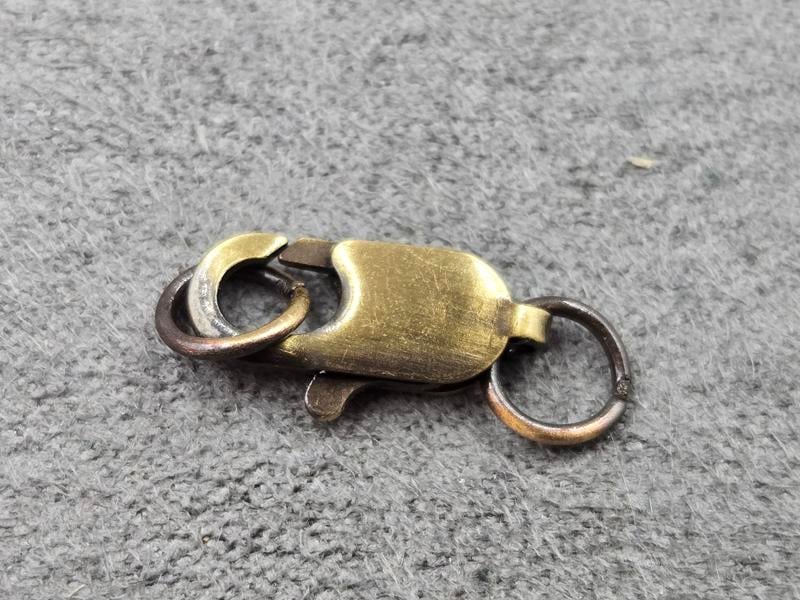 Замок 14 мм колір бронза (гіпоалергенний сплав)