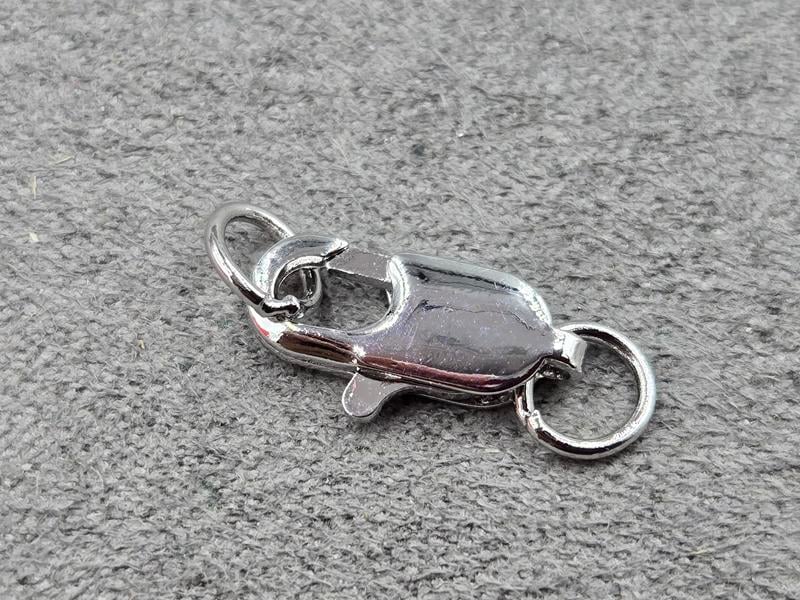 Замок 14 мм колір сталь (гіпоалергенний сплав)