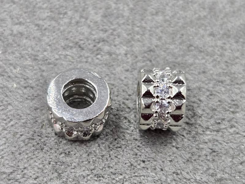 Рондель 8*5 мм колір сталь ( гіпоалергений сплав)