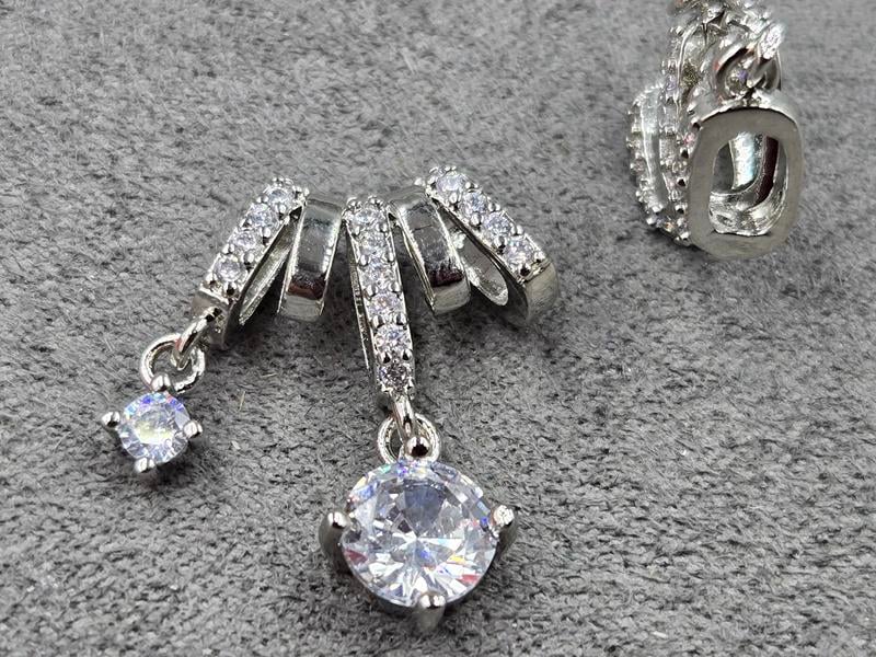 Бусина 18*13*6 мм отв. 5*3 мм з підвісками колір сталь (гіпоалергений сплав)