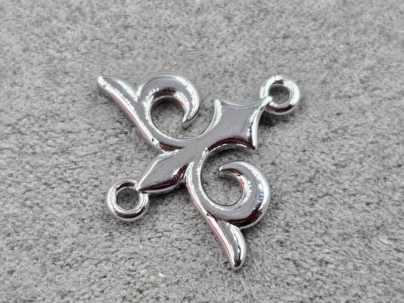 Конектор 21*20 мм колір сталь (гіпоалергений сплав)