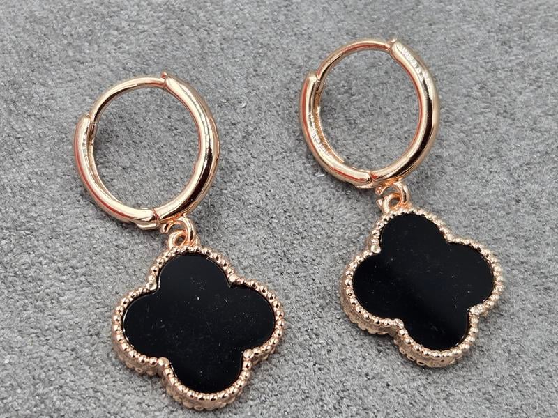 Сережки конюшина 15 мм висота 30 мм нержавіюча сталь