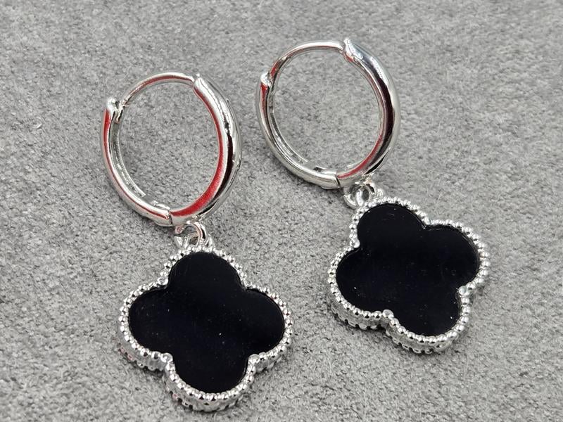 Сережки конюшина 15 мм висота 30 мм нержавіюча сталь